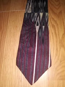 Henry Grethel 100% ITALIAN SILK Tie Multicolor Patterned 59x4 Inches - Picture 1 of 4