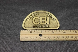 Vintage CBI Messing Schreibtisch Briefbeschwerer - Bild 1 von 4