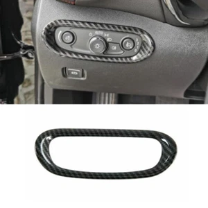 Cubierta de interruptor de botón de faros de fibra de carbono para Chevrolet Blazer 2019-2023 - Imagen 1 de 6