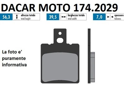 174.2029 Beläge Bremse Sintered POLINI Cagiva Pfeil 125 C10-C12 - Imagem 1 de 4