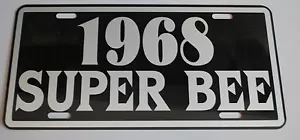 PLACA DE METAL 1968 68 SUPER ABEJA 383 426 SE ADAPTA A HEMI DODGE B CUERPO CORONA - Imagen 1 de 1
