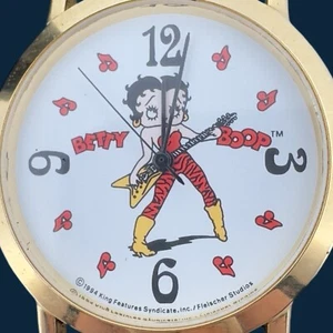 VINTAGE ~ Y2K ~ 1994 ~ OROLOGIO BETTY BOOP ~ OROLOGIO DA POLSO KING FEATURES ~ DONNA - Foto 1 di 11