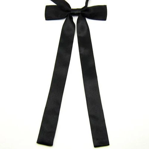 Mujeres Damas Boda Banquete Pajarita Larga Lunares Sólidos Corbata Ajustable Foto 1 de 1