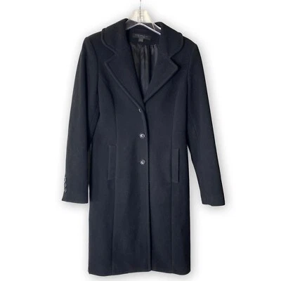 Express Design Studio кашемир шерсти смесь пальто черный классический длинный женщин M недостатки - Изображение 1 из 4