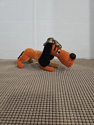 Vintage Dog Plush Dream Pets Dakin Co Japan Hound Pup Detective Hat  - Image 1 of 4