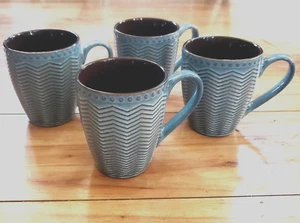 Pfaltzgraff Blue Sullivan Mugs - Set of 4 - Picture 1 of 3