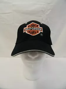 Harley Davidson All Black Embroidered Bar and Shield adjustable baseball cap hat - Picture 1 of 8