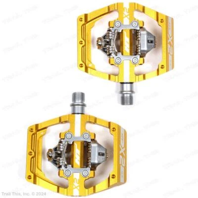 HT Components X2SX BMX SX Supercross Bicycle CrMo Plateform Pedals - Gold - Image 1 of 4