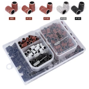 Nail Sanding Bands Set For Nail Manicure Pedicure Drill Bits File 180# 120# 80# - Picture 1 of 19