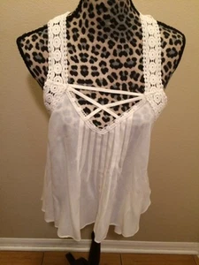ARK & CO - BLUSA PLISADA SIN MANGAS DE MARFIL - S - Imagen 1 de 3