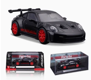 Bburago 1:43 Porsche 911 GT3 RS Diecast Model Car Black Acrylic Cover Base - Picture 1 of 8
