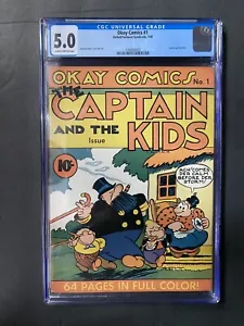 Okay Comics # 1 CGC 5.0 leicht spröde Seiten Juli 1940 United Features Syndica - Bild 1 von 2