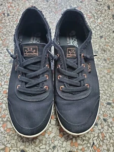 BOBS by Skechers Size 9.5M Black Canvas Sneakers With Memory Form Insole - Picture 1 of 7