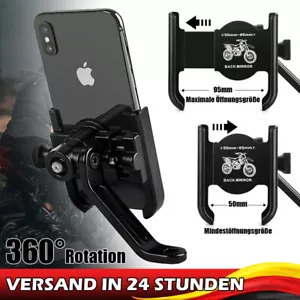 1x Motorrad Halterung Fahrrad Handy Rückspiegel Halter Clip Smartphone Roller - Bild 1 von 9