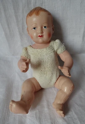 Petit baigneur Petitcollin celluloïd , 20 cm , tête d' aigle - Photo 1/4