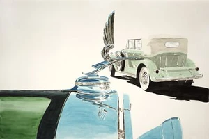 "1931 V16 Cadillacs" Cadillac 12"X16" Giclée-Druck von Richard Lewis - Bild 1 von 1
