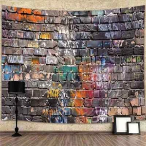 Vintage Street Battle Brick Extra Large Tapestry Wall Hanging Background Games - Picture 1 of 7