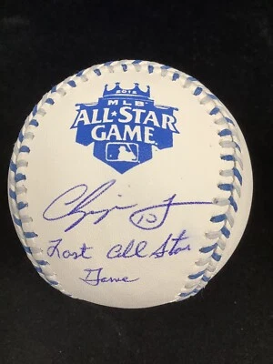 Chipper Jones Signed 2012 ASG Baseball Last All Star Game Inscrip Braves PSA/DNA - Image 1 of 4
