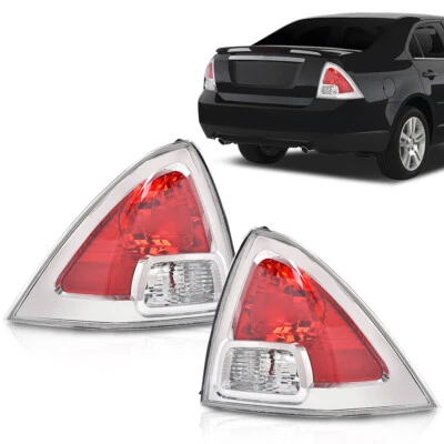 Fit For 2006-2009 Ford Fusion Chrome Tail Lights Brake Lamps Left Right Side - Image 1 of 4
