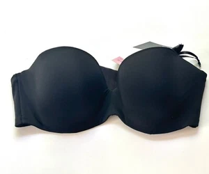 H&M Black Padded Strapless Bra NWT 36B 36C 38C - Picture 1 of 14
