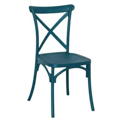 Sedia Sprint in plastica polipropilene verde petrolio monoblocco impilabile - Immagine 1 di 4