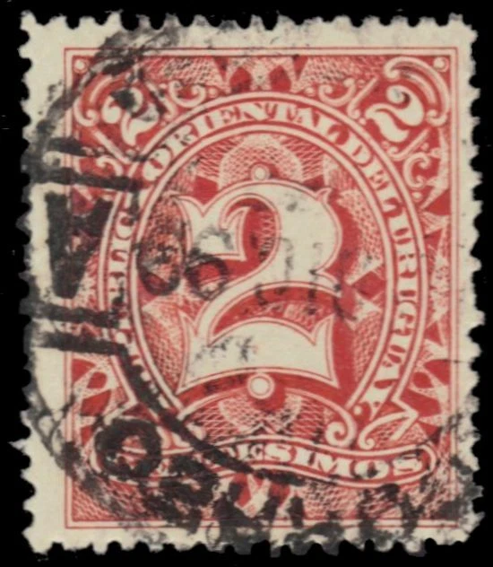 URUGUAY 78 (Mi143) - Numeral of Value "1899 Orange" (pa73800) - Image 1 of 1