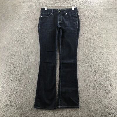 Express Bootcut Jeans Womens 2R (actual 31x34.5) Blue Dark Wash Denim Mid Rise - Image 1 of 4