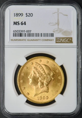 1899 $20 Gold Liberty Double Eagle - NGC MS 64 - ✪COINGIANTS✪ Cover