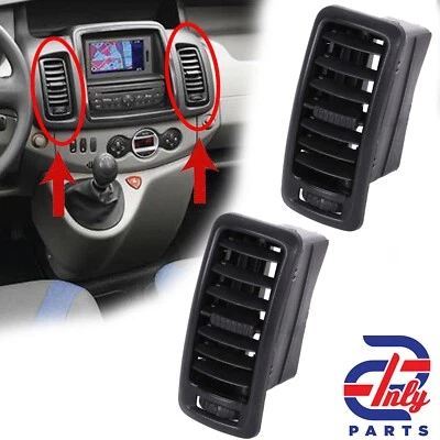 2x Griglia Aerazione Bocchetta Aria Ventilazione per Renault Trafic Opel Vivaro 93160688 01-14 - Immagine 1 di 4