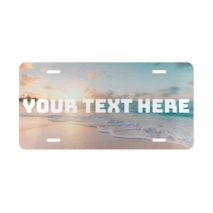 Custom Front License Plate Personalized Car Tag Beach Life Gift for Ocean Lovers - Bild 1 von 4