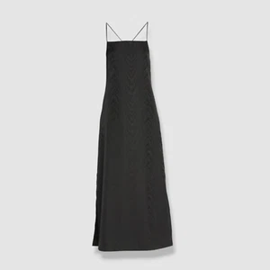 $441 Róhe Women's Black Indy Square-Neck Sleeveless Tie-Back Maxi Dress Size 36 - Picture 1 of 5