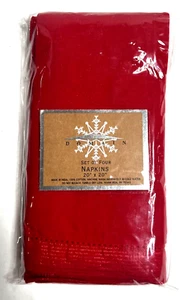 Domain Napkins Red SparkleTrim 100% Cotton 20x20 - Picture 1 of 4