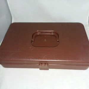 Brown Sewing Thread Spools Case USA Wilhold Wilson Mfg Bobbins Needles 47 spools - Picture 1 of 5