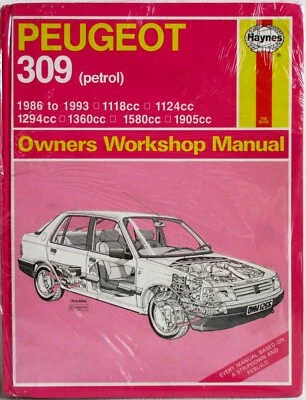 Haynes - Peugeot 309 (Petrol) 1986 - 1993 Owners Workshop Manual Used Condition - Image 1 of 4
