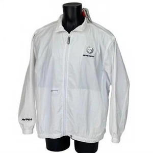 Aape by A Bathing Ape BAPE White Logo Appliqué Zip UpBomber Jacket Size L / XL - Picture 1 of 15