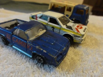 VINTAGE Lot 3 Majorette Die Cast CARS Chevy EL CAMINO Audi quattro Explorateur - Photo 1/4