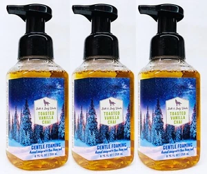 3 Bath & Body Works TOASTED VANILLA CHAI Gentle Foaming Hand Soap 8.75 oz - Picture 1 of 3