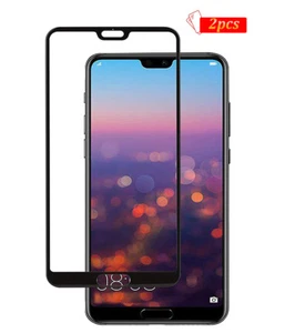 2 x Tempered Glass Screen Protector Guard For 5.8" Huawei P20 Full Cover - Bild 1 von 3