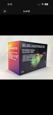 NEW - Deluxe Laser Projector with Remote - For Stage Party DJ Disco Lighting - Image 1 of 4