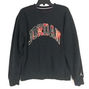 Nike Air Jordan Essentials Sudadera a Cuadros Para Hombre Pequeña Negra Manga Larga Jumpman - Imagen 1 de 11