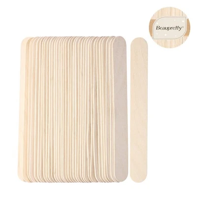  Beaupretty 50pcs épilation en bois applicateur de cire bâtons cire spatule - Photo 1/4