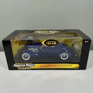 Ertl American Muscle 1937 Cord 812 Cabrio Die Cast 1:18 komplett mit 1:64 Auto - Bild 1 von 7
