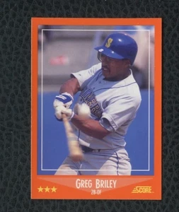 1988 SCORE TRADED GLOSSY #74T GREG BRILEY ROOKIE RC SEATTLE MARINERS - Picture 1 of 2