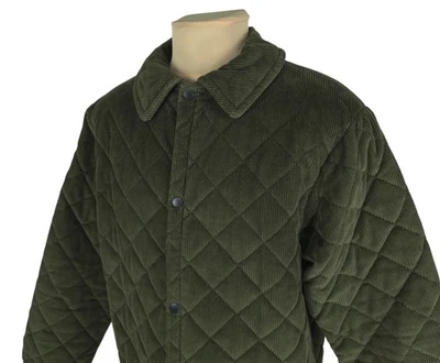 Chaqueta de Caza Vintage Castor Para Hombre Caqui Acolchada Pana Talla 44" 112 cm XL Foto 1 de 4