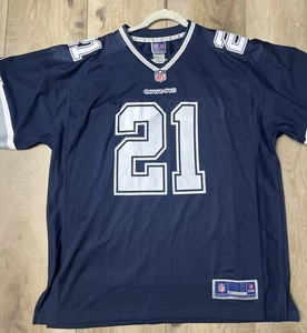Camiseta de fútbol americano NFL Pro Line para hombre Dallas Cowboys Ezekiel Elliott 21 azul marino talla L - Imagen 1 de 8
