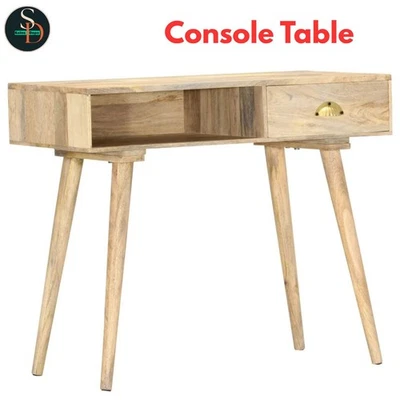 Modern Solid Mango Wood Console Table Indoor Entryway Hallway Desk vidaXL - Image 1 of 4