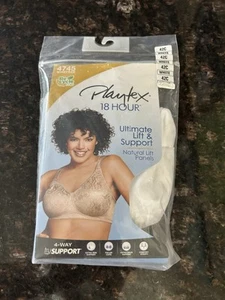 Playtex Women's 42C White Wireless 18 Hour Ultimate Lift & Support Bra 4745 NWT - Picture 1 of 3