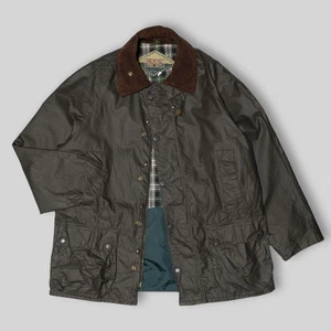 No need for reproofing. Rare 90s oiled jacket, made in Italy, sage and olive. - Picture 1 of 12