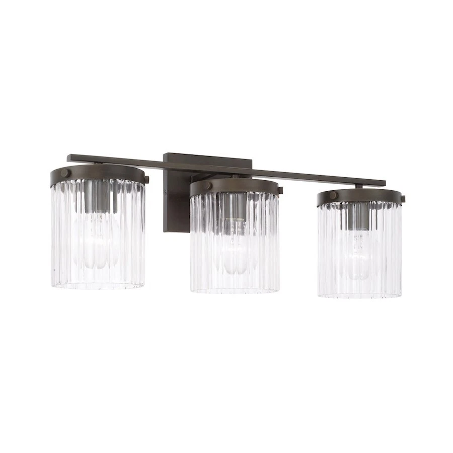 Tocador Capital Lighting Vaughn 3Lt, bronce frotado/biselado estriado - 156231OR-555 Foto 1 de 1
