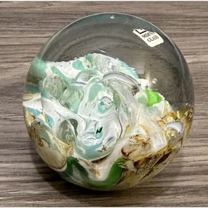 Kunstglas signiert Mdina in Malta Briefbeschwerer detailliert mehrfarbig - Bild 1 von 11